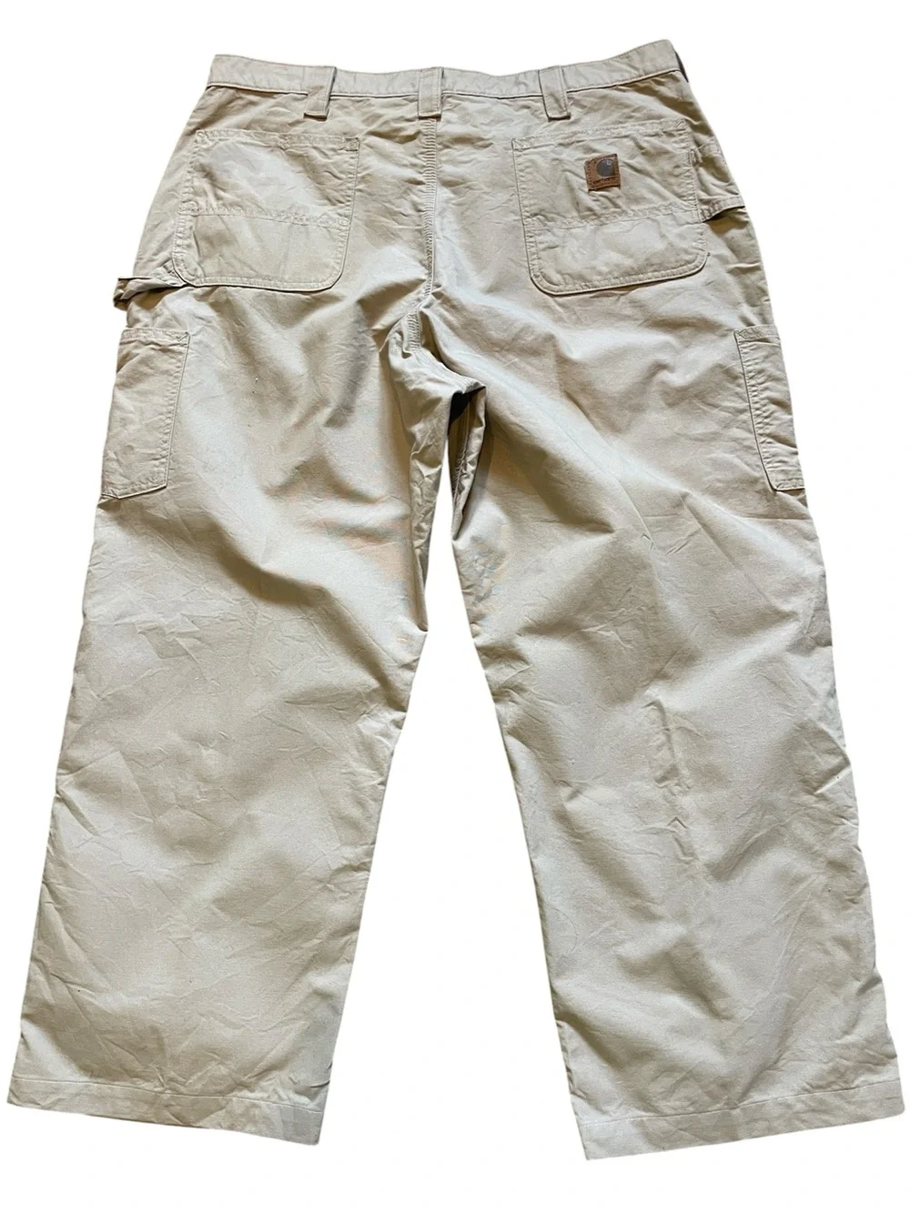 Carhartt Tan Cargo Dungaree Fit‎ Khaki Pants 40x28”